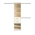 thumbnail image 4 of GDF Studio Closet Organizer with 5 Shelves, 2 Drawers and 3 Adjustable Hanging Rods, Ivory, 4 of 9