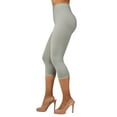 thumbnail image 2 of Gilbin Ultra Soft Capri High Waist Leggings for Women-Many Colors -One Size & Plus Size (Gray 3X-5X), 2 of 3