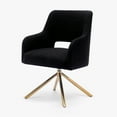 thumbnail image 2 of WestinTrends Mid-Century Modern Wide Boucle Swivel Accent Arm Chair (Set of 2), Black, 2 of 11
