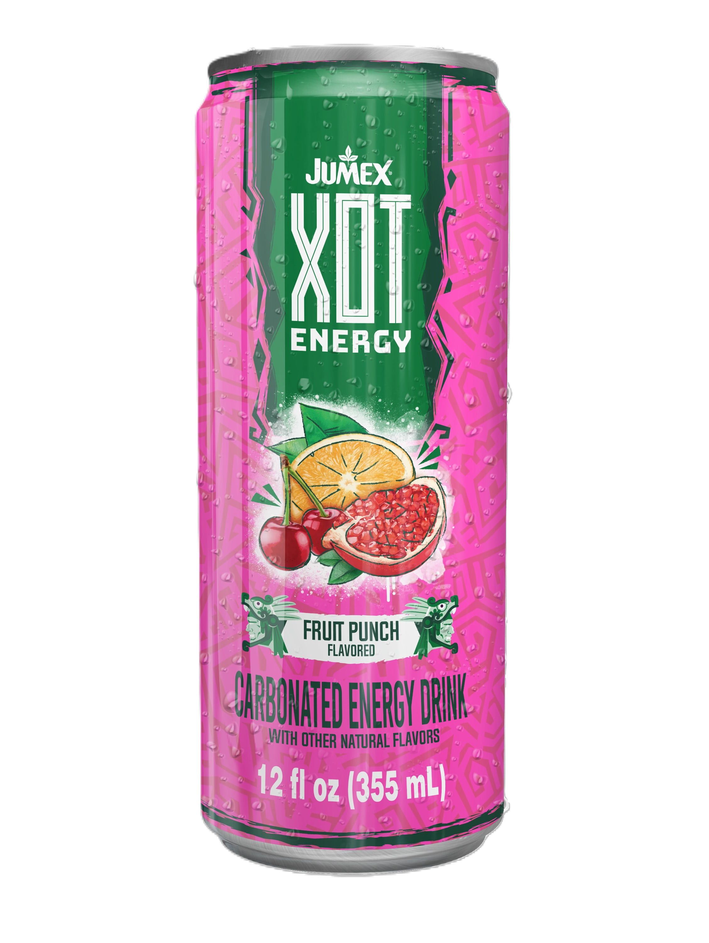 (12 pack) Jumex XOT Fruit Punch Sparkling Energy Drink, 12 fl oz