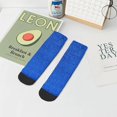 thumbnail image 7 of Fuzoiu Blue Glitter Print Adult Socks, Crew Moisture-wicking Socks, Unisex Cushion Crew Socks,Casual Sports Ankle Socks, 7 of 7