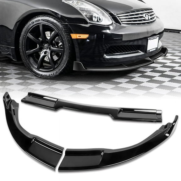 Stay Tuned Performance Front Bumper Spoiler Lip For 2003-2007 Infiniti G35 Coupe GT-Style Painted Black