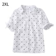 thumbnail image 1 of Camisa de puntos Jumpingount blusa informal de verano con Cuello en V Manga corta mujer Blanco XXL, 1 of 7