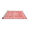 thumbnail image 2 of Ahgly Company Machine Washable Indoor Round Abstract Red Modern Area Rugs, 6' Round, 2 of 4