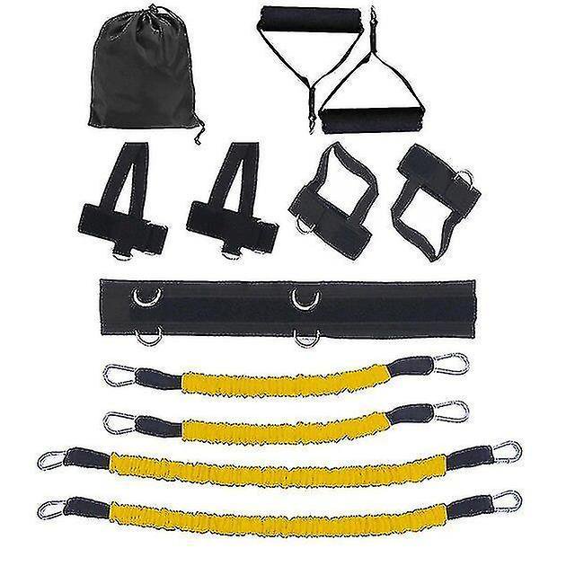 Yellow 35lb-40lb Body Exercise Resistance Band Set Leg Strength Boxing Training Jump Fitness Crossfi