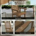 thumbnail image 6 of Yardi Yarda 2 Pieces Outdoor Rocking Chairs with Wide Armrests, HDPE Patio Rockers with 28" High Back, Brown, 6 of 11