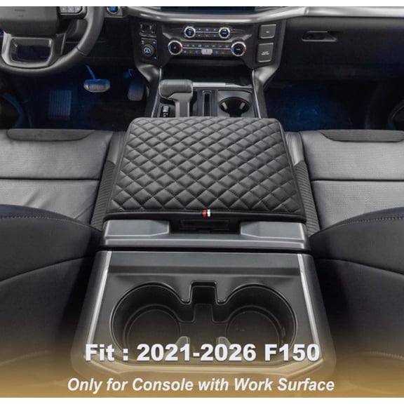 Work Surface Center Console Armrest Cushion Cover for 2021-2026 Ford F-150