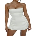 thumbnail image 1 of Women Summer Bodycon Dress Solid Color Spaghetti Strap Sleeveless Dress Fashion Backless Dress, 1 of 7