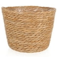 thumbnail image 6 of FRCOLOR Woven Flower Pot Basket Woven Plant Basket Khaki Straw Storage Basket Indoor 1Set, 6 of 8