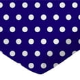 thumbnail image 1 of SheetWorld Fitted 100% Cotton Percale Cradle Sheet 18 x 36, Polka Dots Royal, 1 of 4