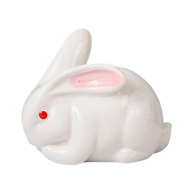Conejo Decorativo Escultura Animal Figura Decorativa Ornamento Conejo Estatua Conejo Cerámica Moderna Coleccionable Adecuado para Sala de Estar Regalo Escritorio Oficina Dormitorio Estilo C