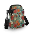 thumbnail image 3 of HELLHERO 4.33x1.97x7.09 Crossbody Sling Bags, Unisex with Vintage Flowers Pattern, 3 of 7