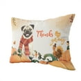thumbnail image 2 of Happy Thanksgiving Pug with Turkey Pumpkins Autumn Vibes Pillow Cushion Double Sided Dog Lover Gifts Throw Pillow - 12018, 2 of 4