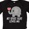 thumbnail image 3 of Inktastic Great Aunt Loves Me Elephant Boys or Girls Long Sleeve Baby Bodysuit, 3 of 4