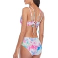 thumbnail image 4 of Women's Tie Dye Leopard Bikini Set High Waisted Print Two Piece Swimsuit, 4 of 7