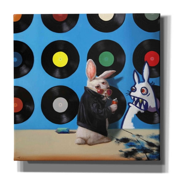 Epic Graffiti 'Bad Bunny' by Lucia Heffernan, 37"x37"