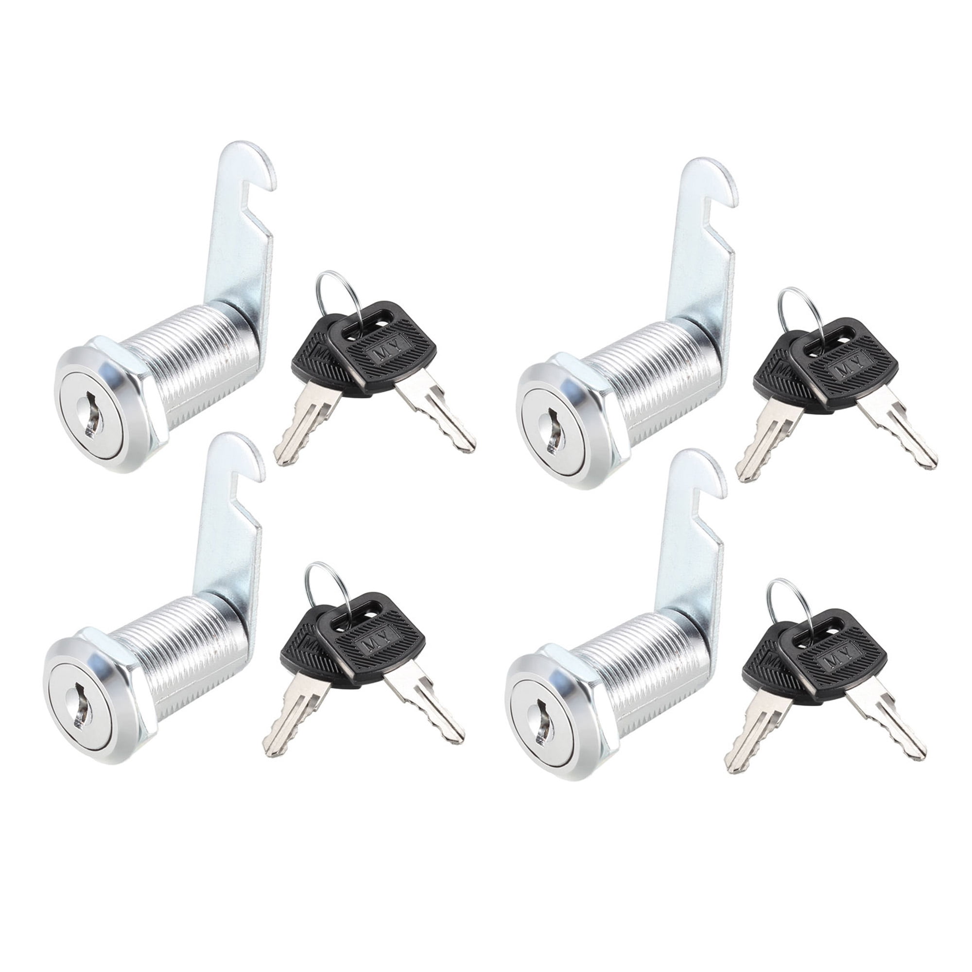 Cam Lock 30mm Cylinder Long Fit Up to 7/8inch Thick Panel Keyed Alike