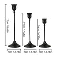 thumbnail image 2 of Luckky 3Pcs Black Gothic Taper Candle Holders Set, Vintage Metal Candle Stand, Decorative Candlesticks for Halloween Christmas Party, Mantel Dinner Table Home Decor, 2 of 5