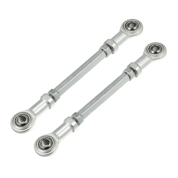 2pcs M8 120mm Adjustable Steering Tie Rod Ball Joint for 49cc Electric ATV Go Kart Steering Column Steering Suspension
