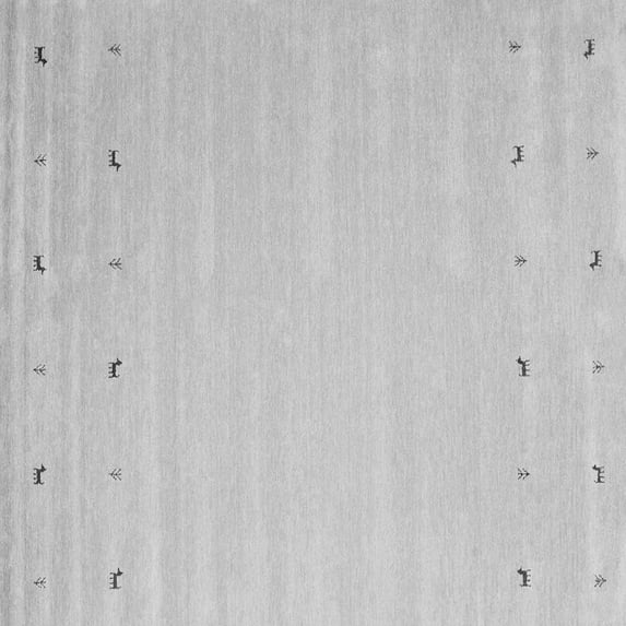 Ahgly Company Indoor Square Solid Gray Modern Area Rugs, 8' Square