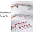 thumbnail image 3 of 5-Bar Extendable Stainless Steel Wall-Mounted Towel Rack/Clothes Drying Rack for Bathroom, Balcony, Outdoor Living Room, 3 of 4