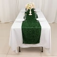 thumbnail image 4 of Balsa Circle 12x108 in Green Shaggy Fringe Polyester Table Runner Wedding Party Events Home Decorations Supplies, 4 of 8