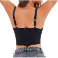 thumbnail image 4 of Yuwull Women'S Bandana Vintage Party Corset Crop Top T2ks Fashion Bustier With Push Up Lace-Up Back Tank Top, 4 of 4