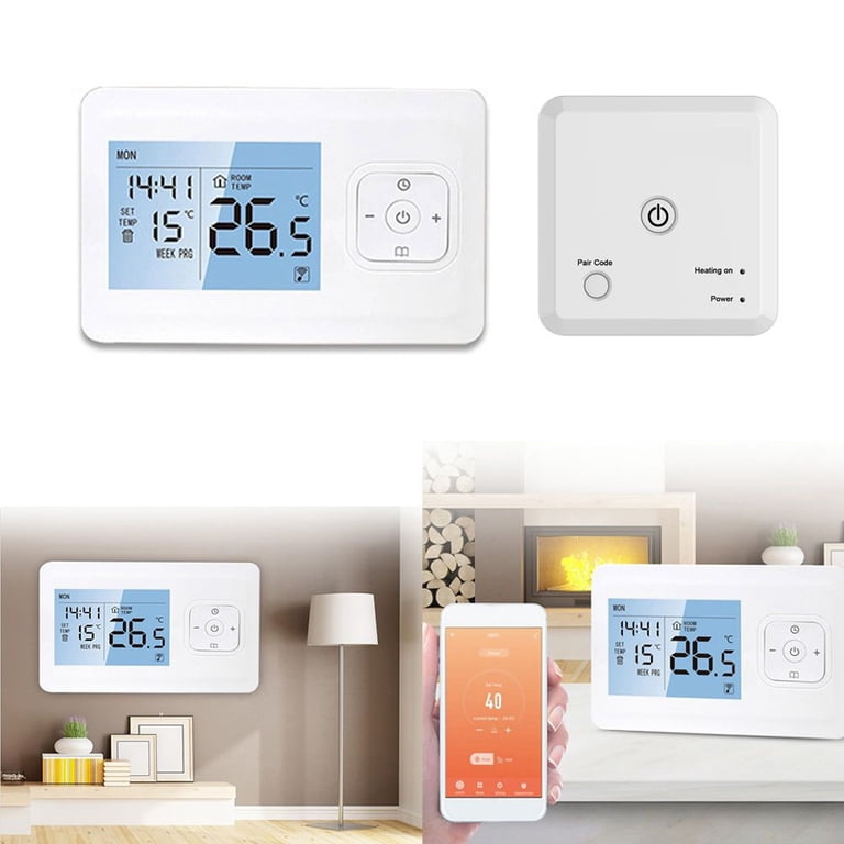 Room Thermostat Ditgital Wall Mounted Water Floor Heating Controller  Intelligent - Walmart.com