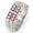 Red LED/Silver Bracelet, variant on UDIYO Men 's Women 's Stainless Steel LED Digital Quartz Bracelet Watch Wristwatch