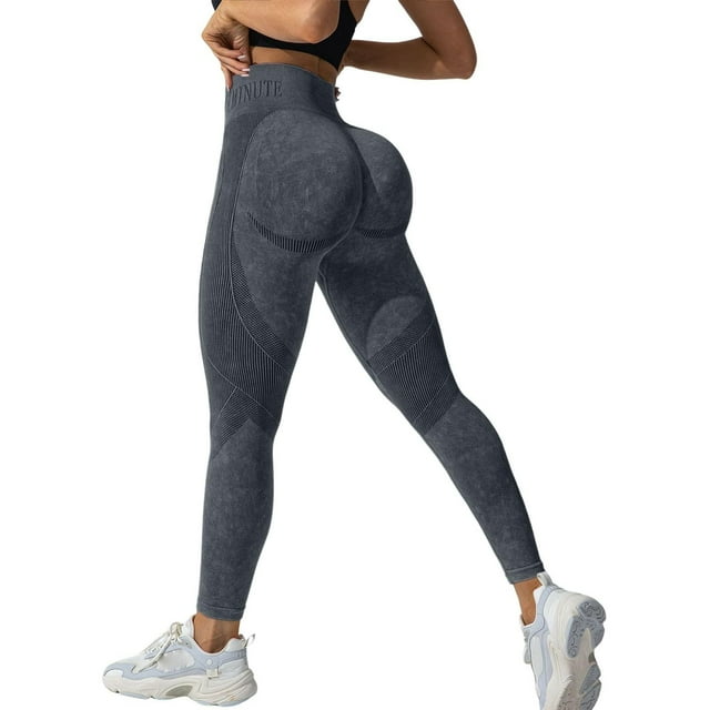 Uinagy Women's Quick-Drying Hip-Lifting Tights with Letters Sportswear
