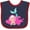 Navy and Red, variant on Inktastic Cute Mermaid, Pink Hair, Little Mermaid, Starfish Girls Baby Bib