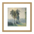 thumbnail image 1 of Pissarro Landscape Saint Charles Gisors Sunset Painting 8X8 Inch Square Wooden Framed Wall Art Print Picture with Mount, 1 of 4