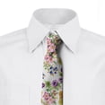 thumbnail image 2 of Floral Necktie, Watercolor Romantic Art, Dress Tie, 3.7", Multicolor, by Ambesonne, 2 of 3