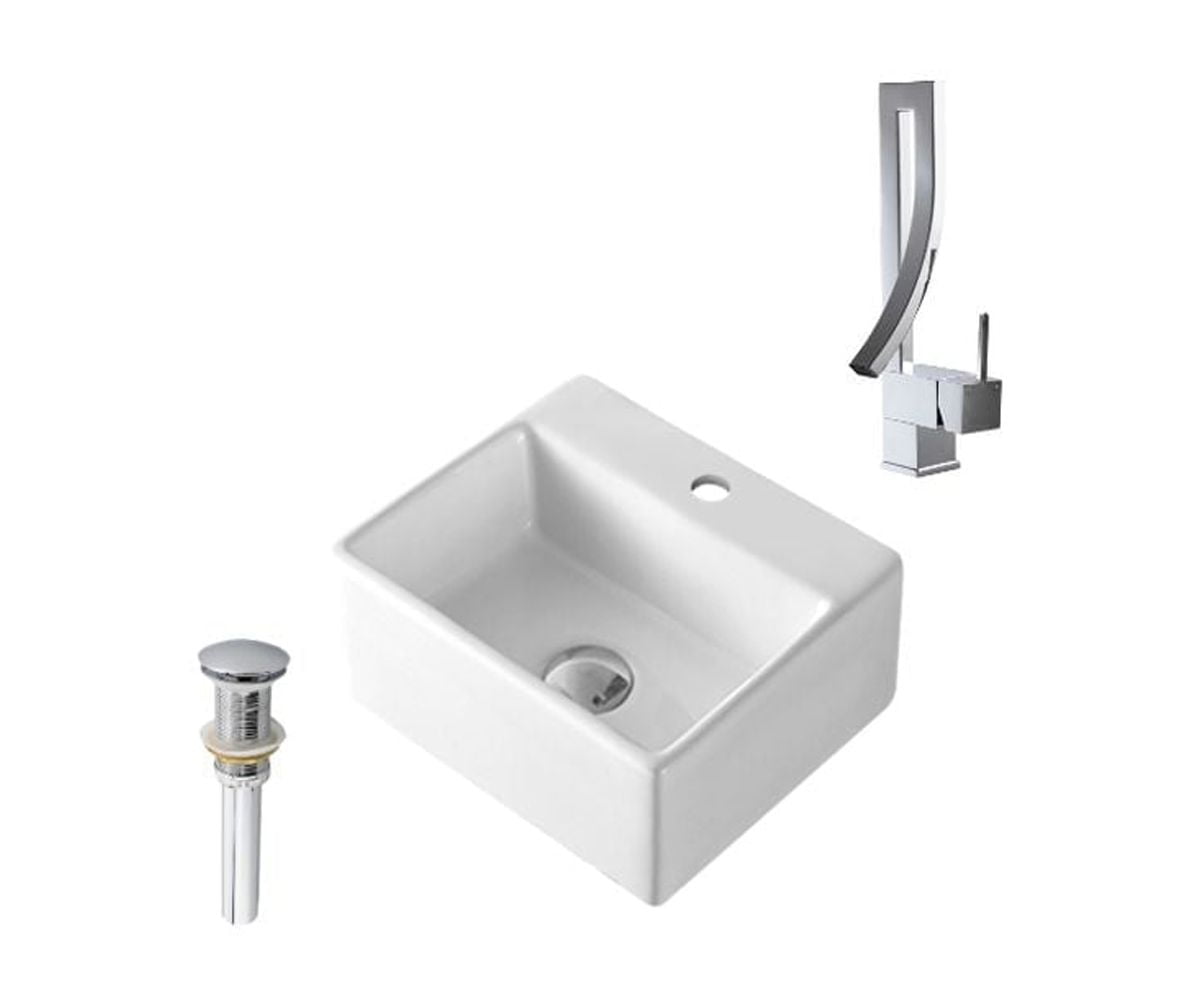DROP Bath and Kitchen DR091283 Bathroom Vessel Sink Set