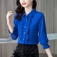 thumbnail image 4 of Women Blouse Ruffles Chiffon Shirts Clothes Spring Autumn Office Lady Long Sleeve Pullovers Elegant Vintage Blouse NS5872, 4 of 5