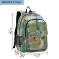 thumbnail image 2 of FORMRS Unisex School Backpack 17" Student Travel Bag with Laptop Compartment, Garden Scene, 2 of 7