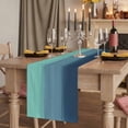 thumbnail image 2 of Table Runners 72 Inches Long Dress Scarves, Teal Blue Ombre Farmhouse Kitchen/Dining Table Runner, Coffee Tablerunners, Modern Abstract Art Texture 13x72 Inch, 2 of 9