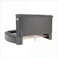 thumbnail image 5 of Bedroom Furniture Set Queen 4-Piece Gray Velvet Solid Wood with Storage | Gray | Wood, 5 of 12