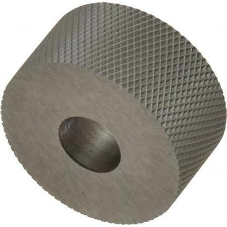 

Made in USA 3/4 Diam 90° Tooth Angle 40 TPI Standard (Shape) Form Type HSS Female Diamond Knurl Wheel 3/8 Face Width 1/4 Hole Circular Pitch 30° Helix Bright Finish Series KP