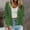 Green, variant on VISALY Cropped Cardigan Chunky Cardigan Sweaters Women's Chunky Cardigans Sweaters Open Front Long Sleeve Cute Knit Button Loose Short Cozy Outerwear Fall Coat Trendy Sweaters Spring Sweater Blue L