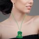thumbnail image 4 of KAKOWELY 12 cuentas de San Patricio, cuentas verdes de trébol, collar con colgante de trébol, 4 of 5