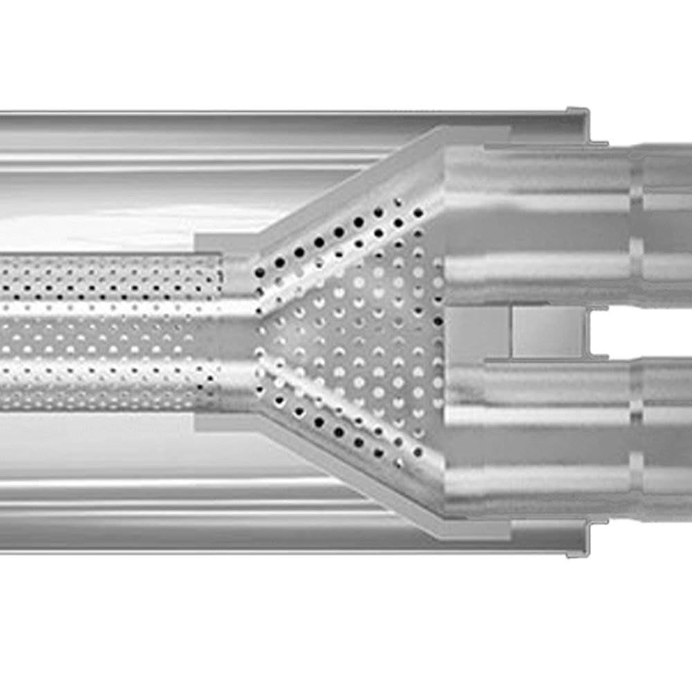 High-Flow Stainless Steel Muffler Oval 2.5 w Tip SS Single/Dual by Ma