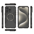 thumbnail image 4 of Funda GANGXUN para iPhone 15 Pro Max , magnética, resistente a golpes, con soporte, unisex, carga inalámbrica, 4 of 4