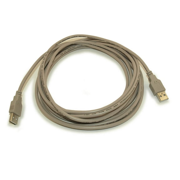 15ft USB 2.0 Certified 480Mbps Type A Male to A Male Beige Cable