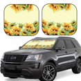 thumbnail image 2 of Uemuo Sunflowers On A Yellow Background Printed 2 PCS Car Windshield Sun Shade, Auto Sun Heat and UV Rays Blocker, Foldable Automotive Front Window Sunshade Protector, 2 of 7
