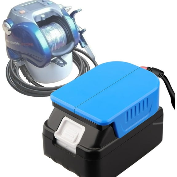 Fishing Batterty Adapter for Makita 18V Battery Work Compatible with Daiwa 14.4V SEABORG 800MJ,SABORG 1200MJ 1200 800 Electric Fishing Reel Battery & Charger
