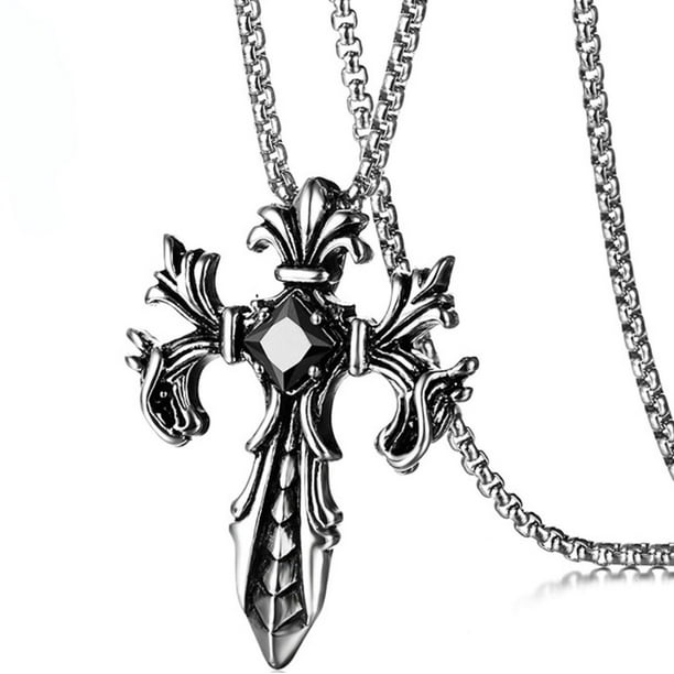 Aij Arcoirisjewelry Men S Stainless Steel Double Dragon Crystal Sword Fleur De Lis Biker Pendant Necklace Com - Pendant Of Life Rust Dragons Aij Arcoirisjewelry Men S Stainless Steel Double Dragon Crystal Sword Fleur De Lis Biker Pendant Necklace Com - Pendant Of Life Rust Dragons