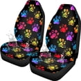 thumbnail image 7 of Uorisanigo Colorful Dog Paw Car Seat Covers for Front Seat Waterproof Car Seat Cover Protection Interior Accessories Easy to Install and Clean Universal for Cars Truck SUV Van, 7 of 7