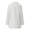 thumbnail image 4 of Women Workoffice Suit Pockets Professional Overcoat V Neck Cardigan Single Breasted Fashion Jacket Button Down Fitted Outwear Solid Color Blazer, 4 of 5