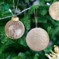 thumbnail image 7 of Christmas Tree Decorations, 6pcs 3.15in Fabric Wrapped Painted Christmas Ball Ornament Set Shatterproof Decorative Hanging Ornaments for Xmas Tree Party Home Holiday Décor, 7 of 7